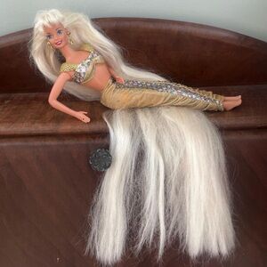Vintage Mattel Barbie Jewel Hair Mermaid 1995 very long hair played with no fin